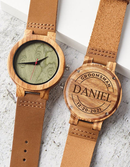 Load image into Gallery viewer, Personalized Wooden Watch
