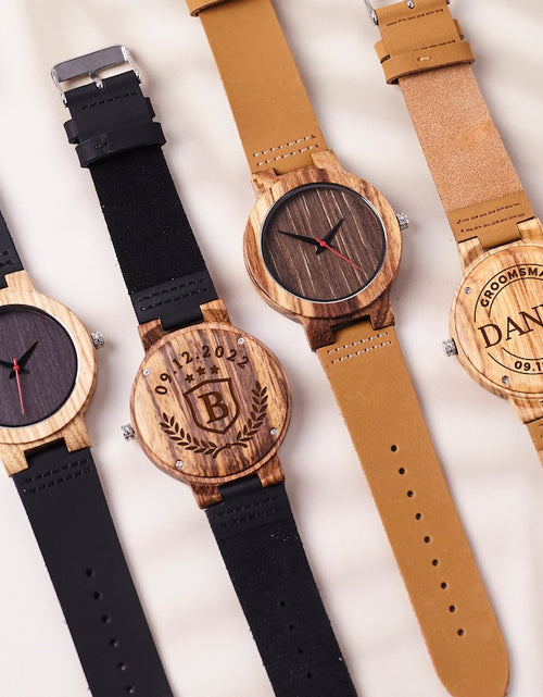 Load image into Gallery viewer, Personalized Wooden Watch
