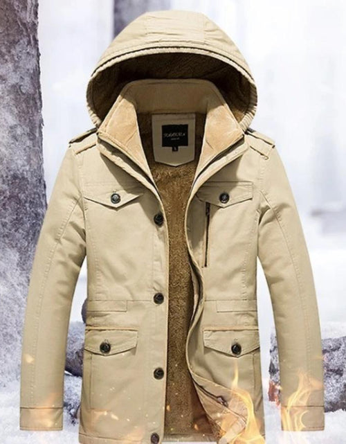 Load image into Gallery viewer, Men&#39;s Hooded Military Style Coat
